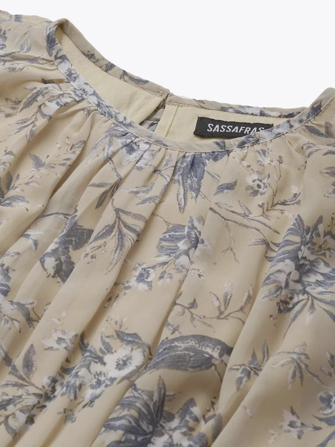 Yellow Floral Maxi Dress - Festive Lehenga Style Dress