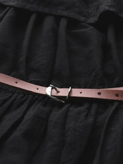 Black Bardot Schiffli Belted Dress