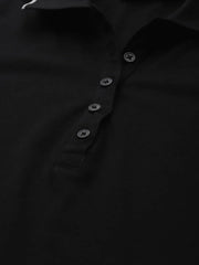 Black Polo Neck T-shirt Dress