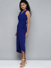 Women's Summer Wrap V-Neck Midi Dress