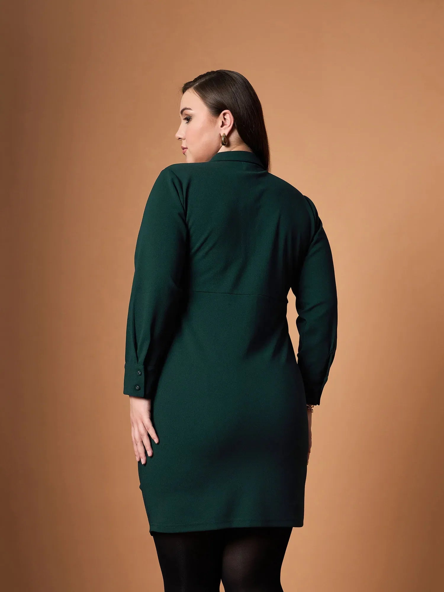 Emerald Green Ruched Dress | Women's Western Wear Outfits