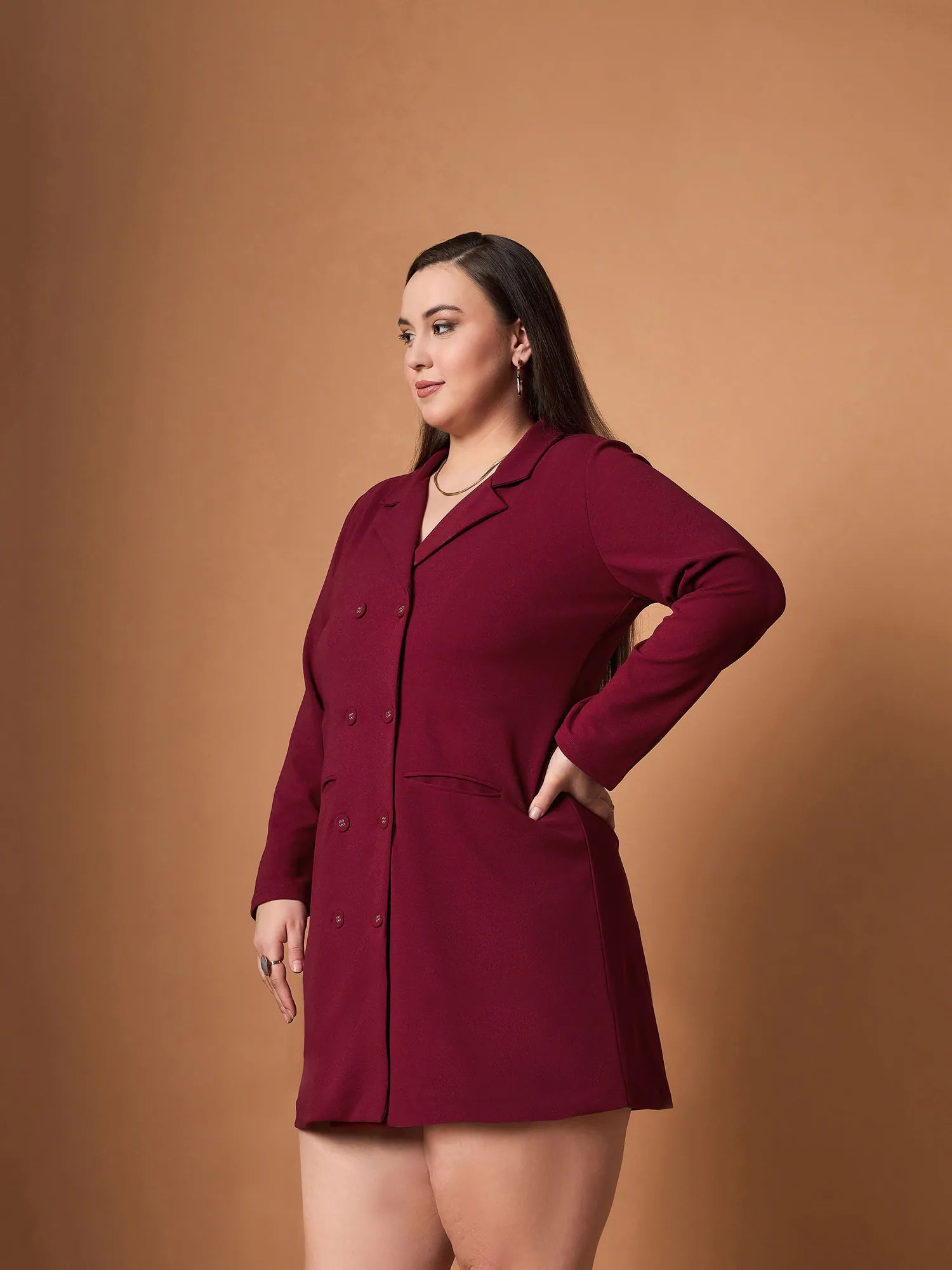 Maroon Blazer Dress - Short, Stylish & Trendy Women's Dress