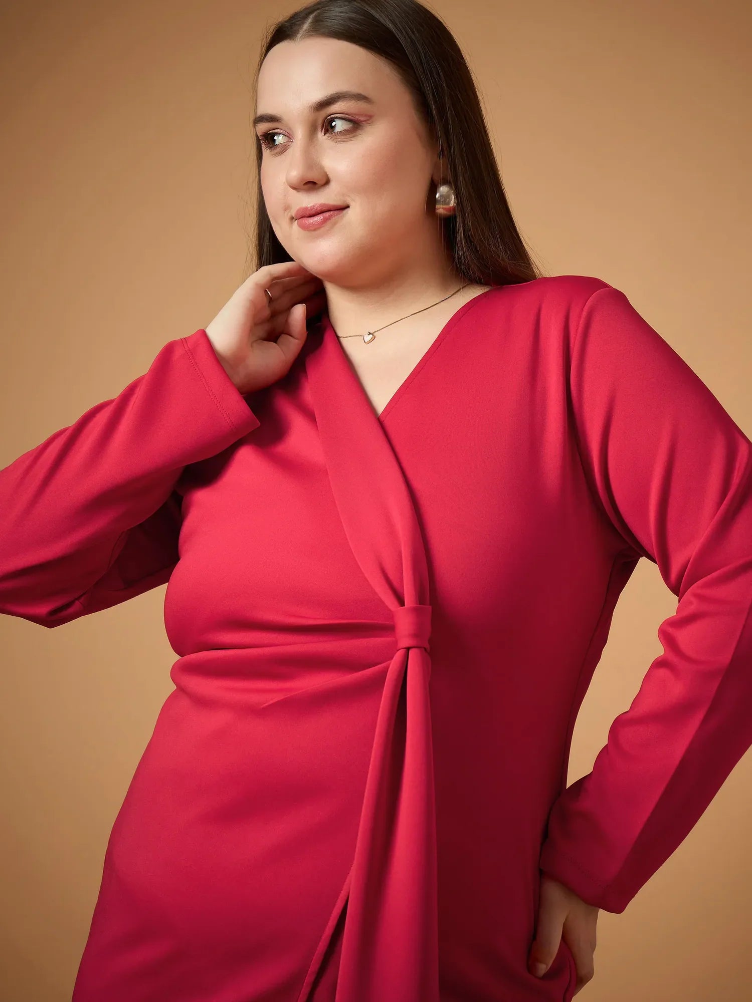 Red Knot Detail Short Dress | Women's Western Wear Online
