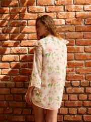 Women White Floral A-Line Short Dress-SFDRSS12994