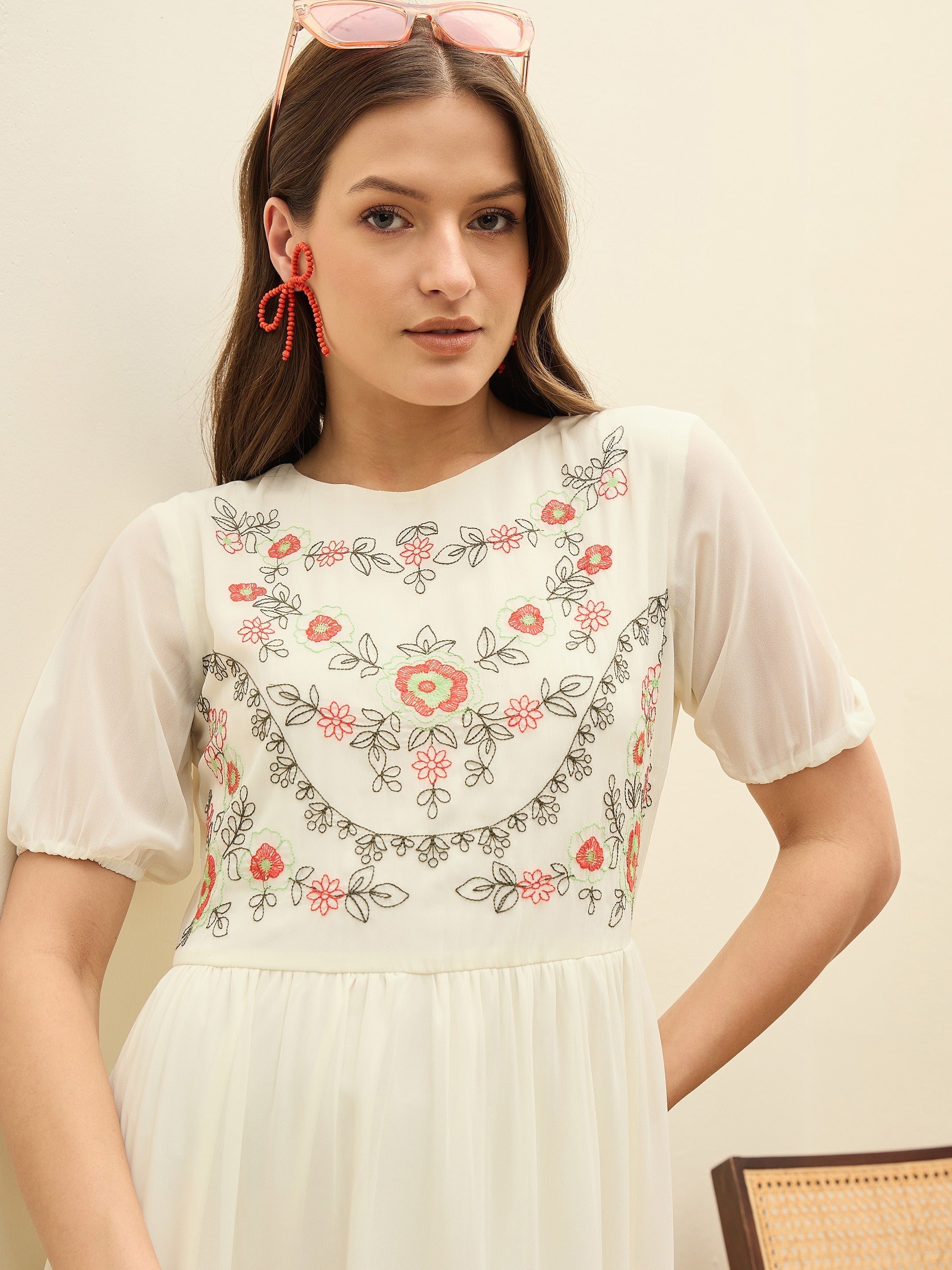 Women White Solid Tiered Maxi Dress-SFDRSS13233