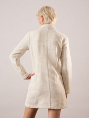 Women White Tweed Full Women's Western Wear-SFDRSS13392