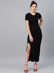 Black Back Criss Cross Neck Maxi