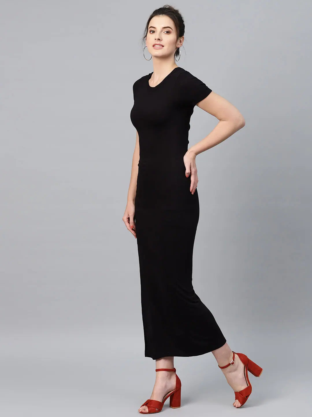 Black Criss Cross Maxi | Women's Lehenga Style for Comfort