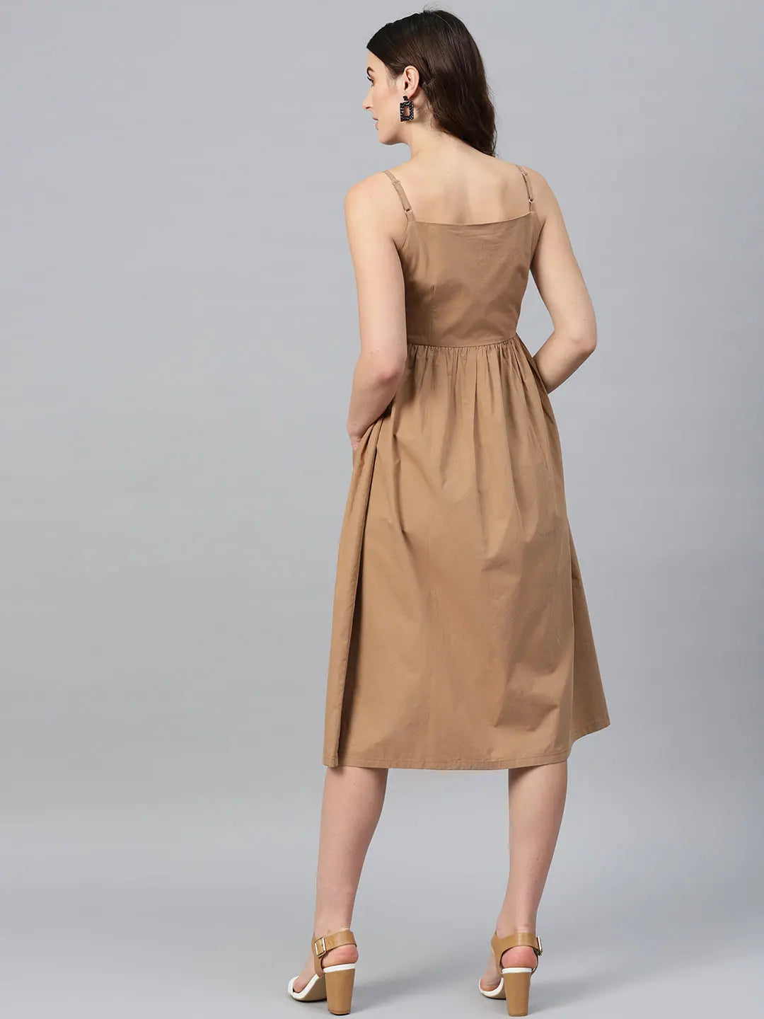 Brown Strappy Dress - Stylish Alternative to Women's Lehenga