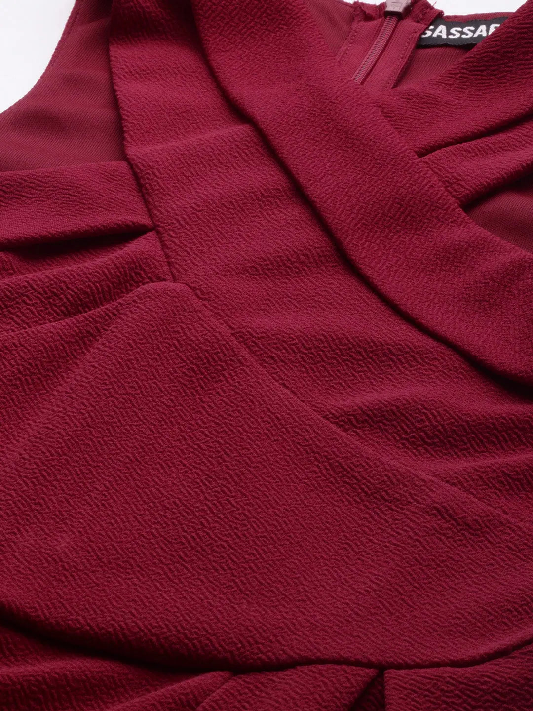 Wine Halter Maxi Dress | Slim Fit Polyester Spandex Fabric