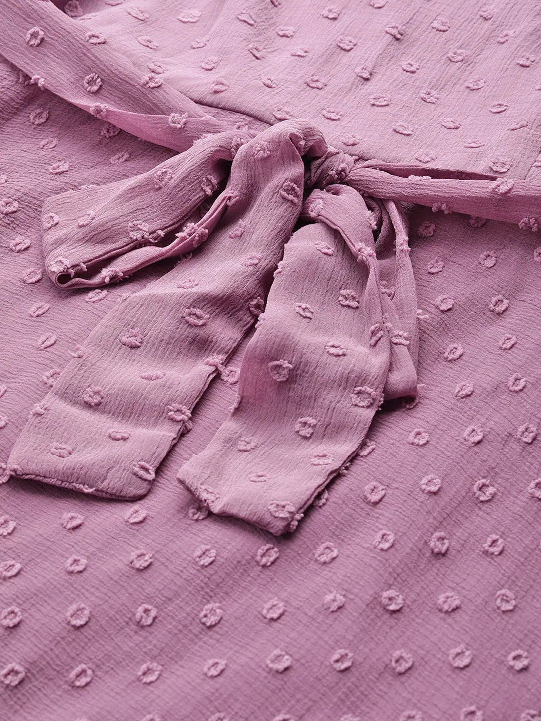 Purple Dobby Belted Midi Dress | Designer Lehenga Look