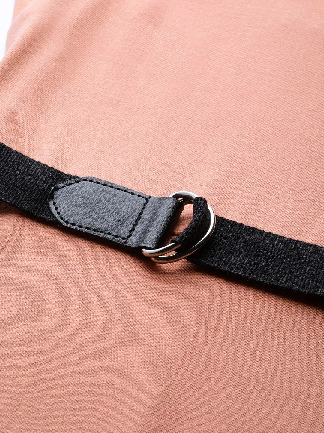 Peach Skater Midi Dress - Belted | Women's Western Clothing