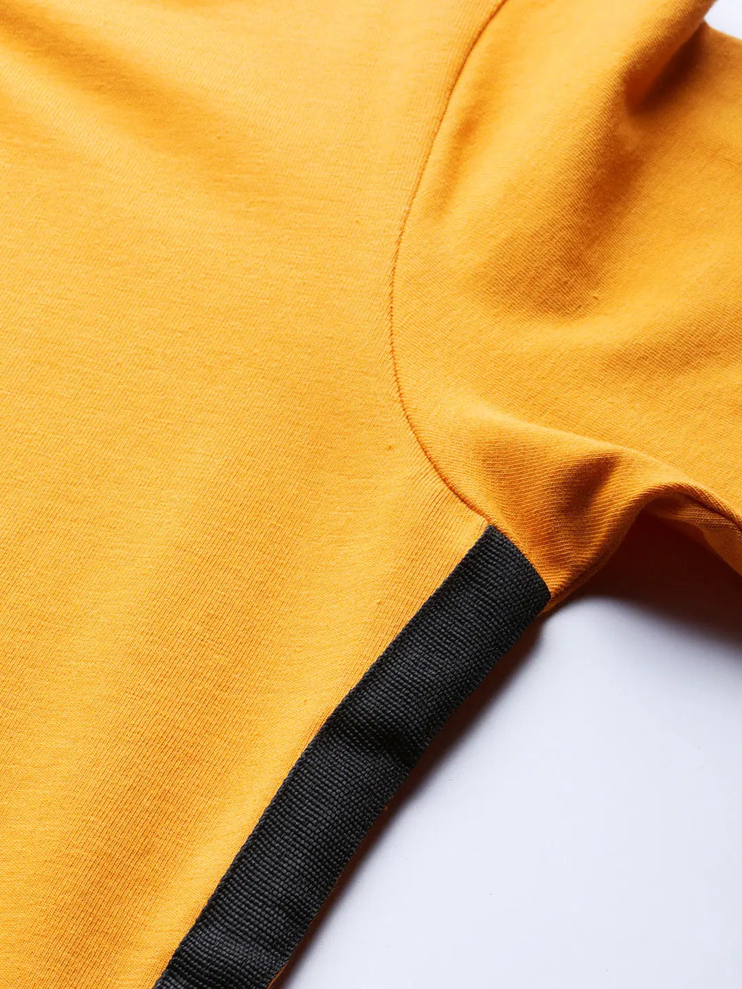 Mustard Bodycon Dress | Side Tape Detail, Cotton Fabric