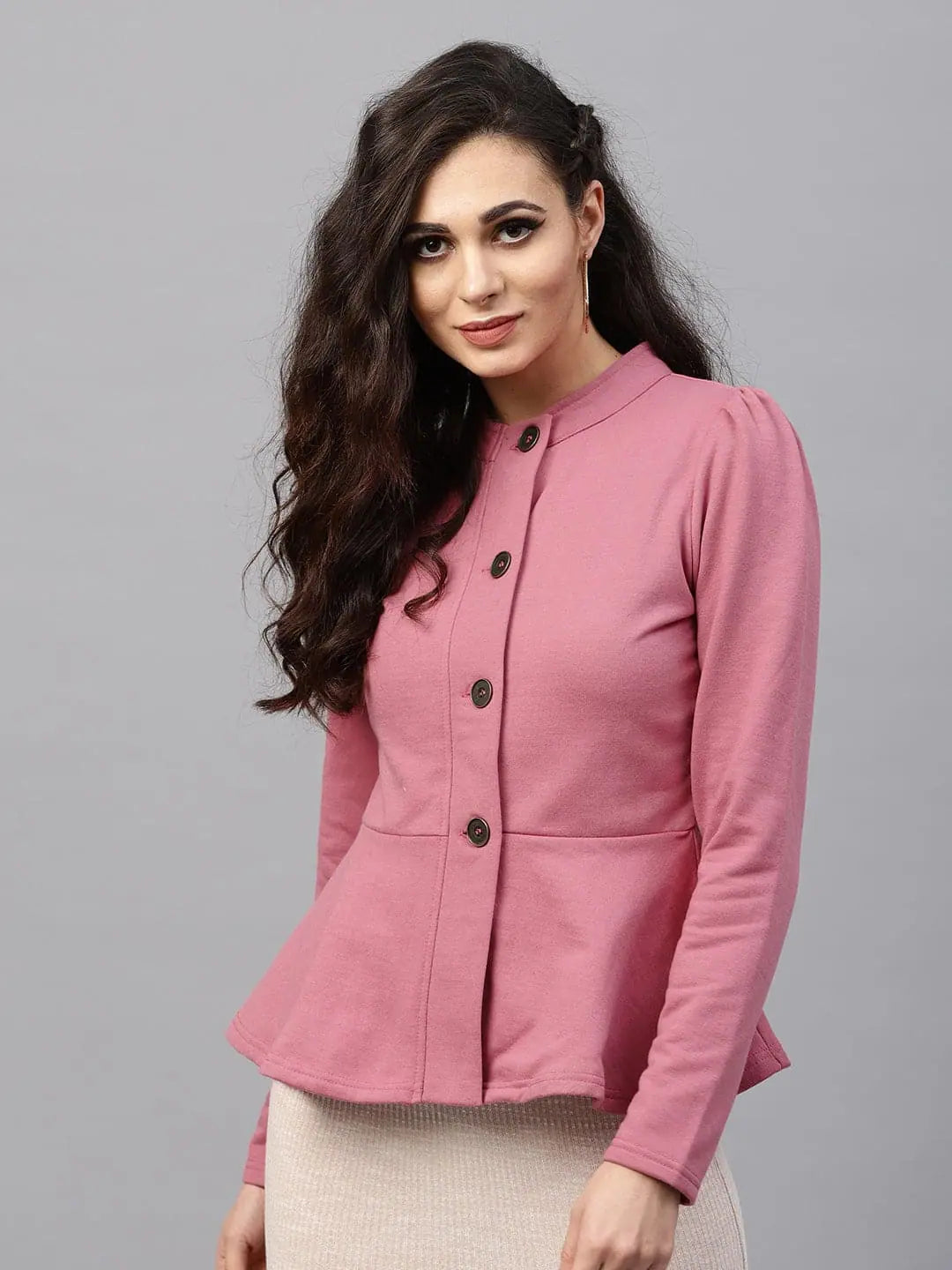 Women's Pink Fleece Jacket - Trendy Women's Fashion Jackets