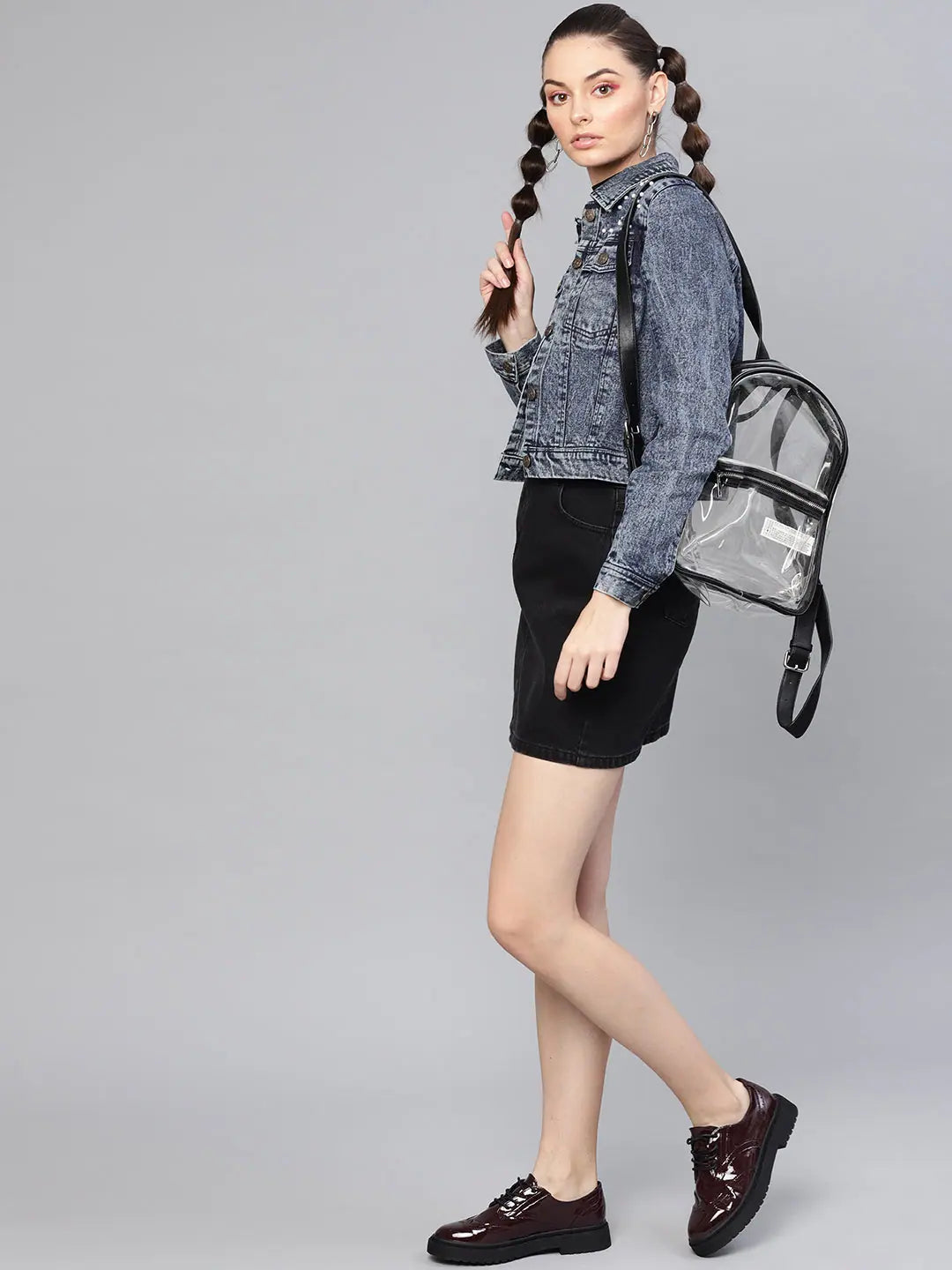 Blue Pearl Studded Jacket - Trendy Women's Outerwear Online