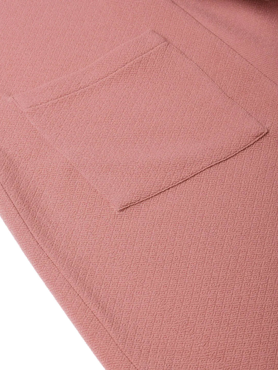 Pink Longline Shrug: Women's Tops with Pocket Detail