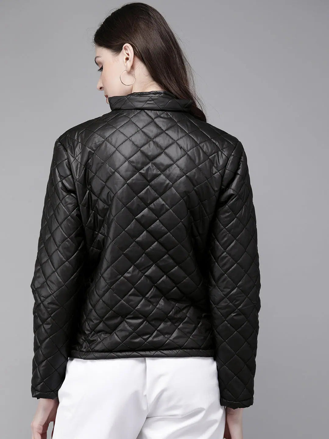Black Quilted Puffer Jacket | Stylish Women's Winter Coat