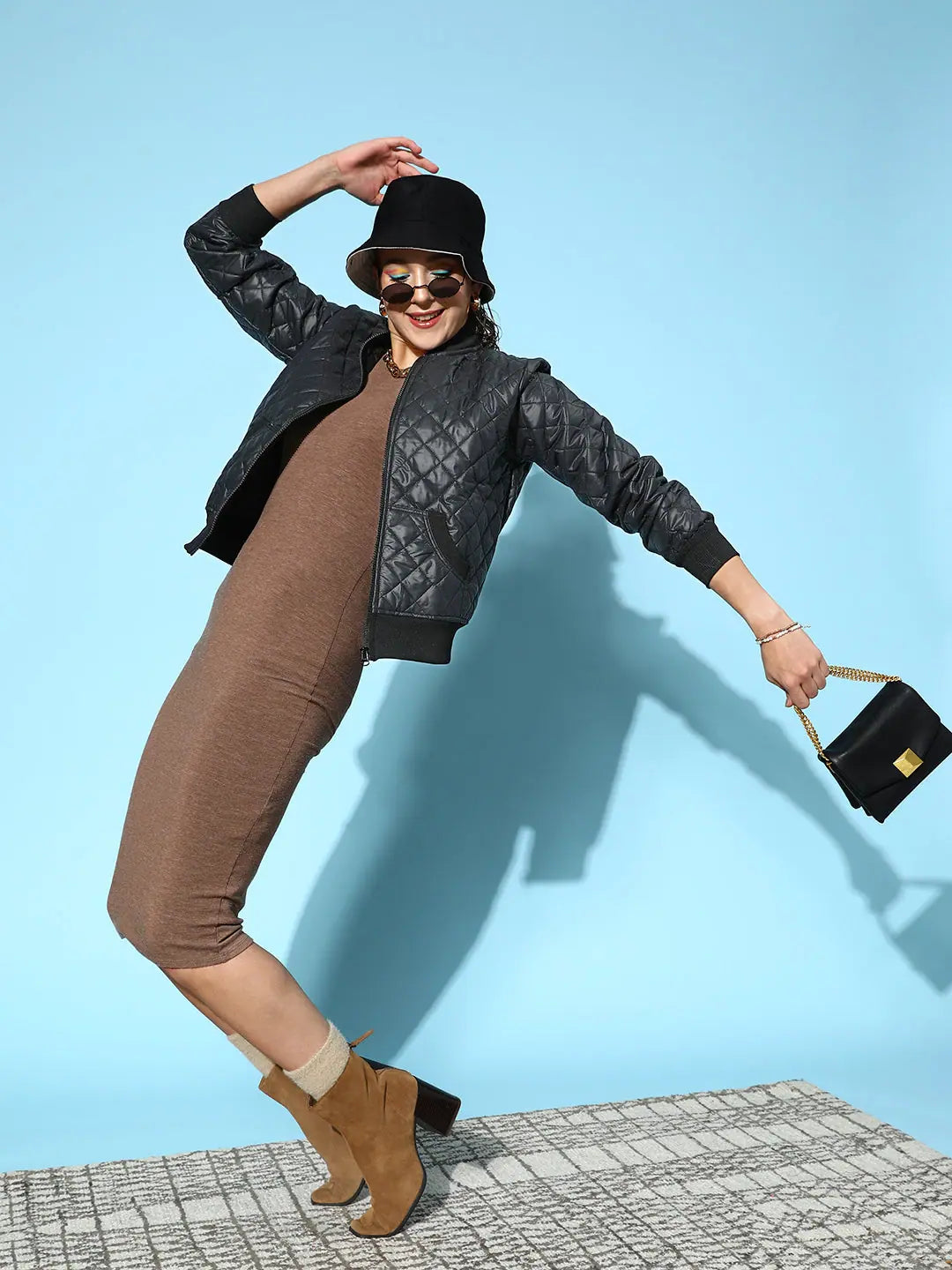 Black Quilted Women's Jacket | Fashion Winter Coats