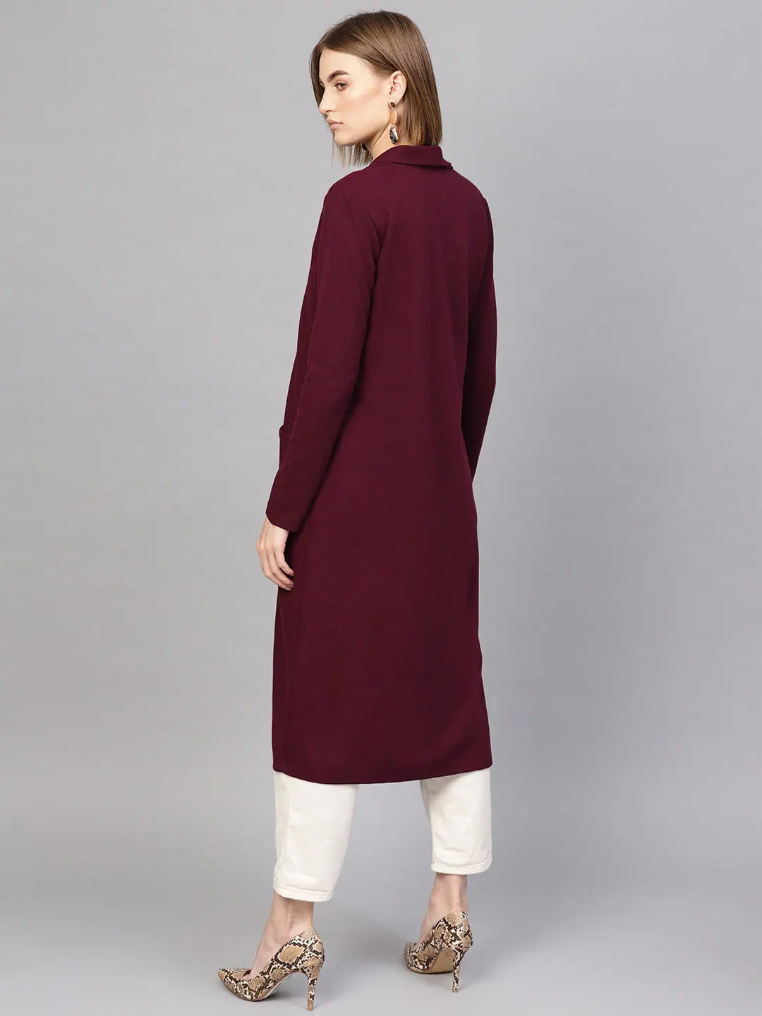 Women's Burgundy Shrug - Trendy Fashion Jackets & Outerwear