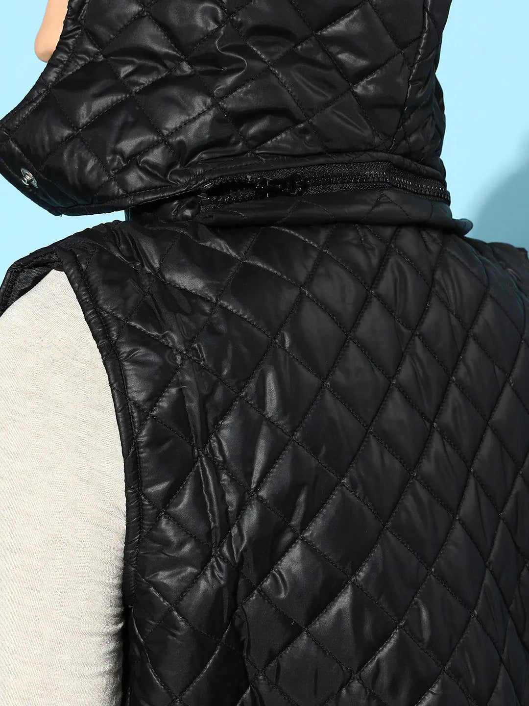 Black Sleeveless Hooded Jacket | Women's Fashion Jackets