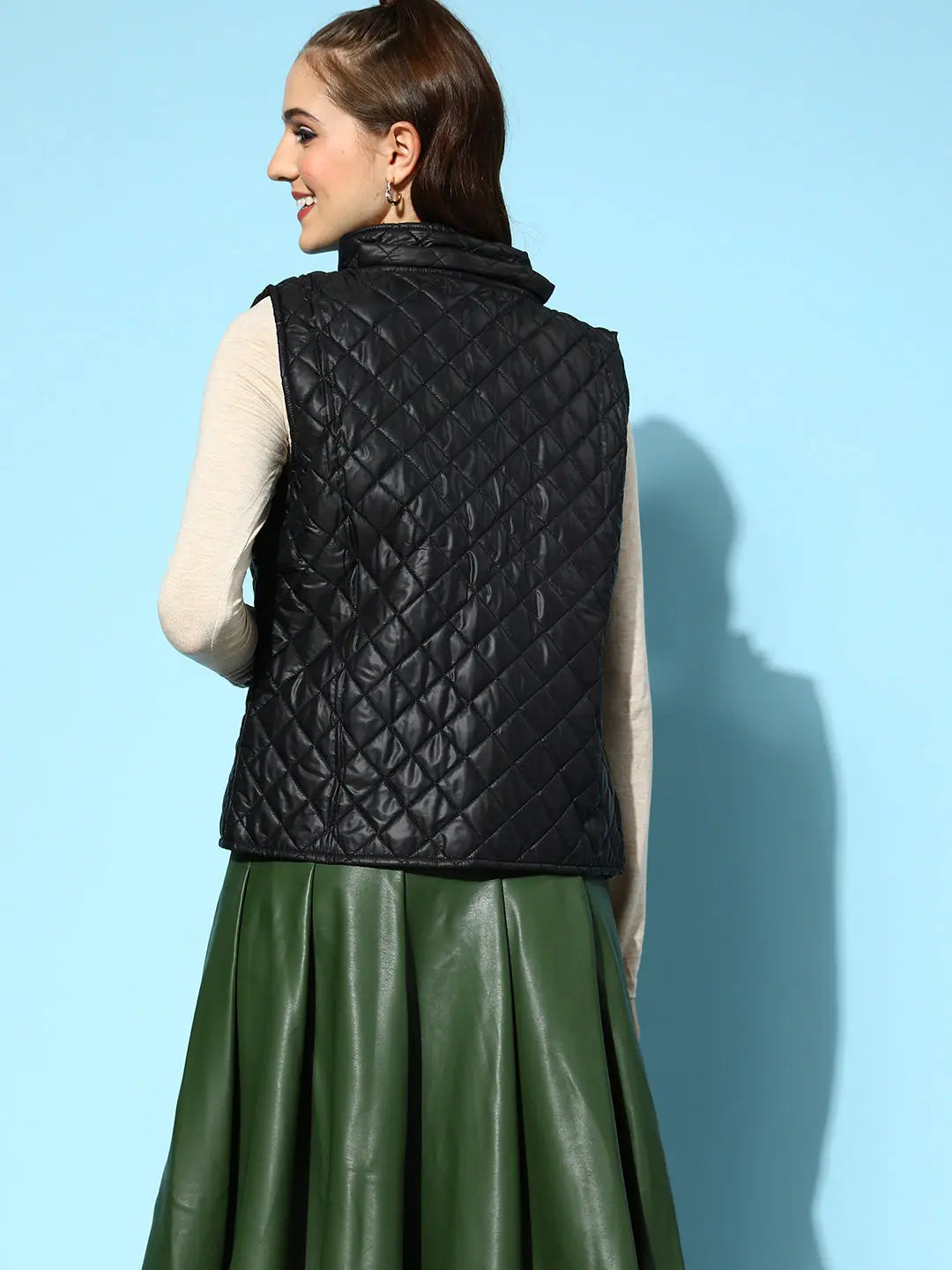 Black Sleeveless Hooded Jacket | Women's Fashion Jackets