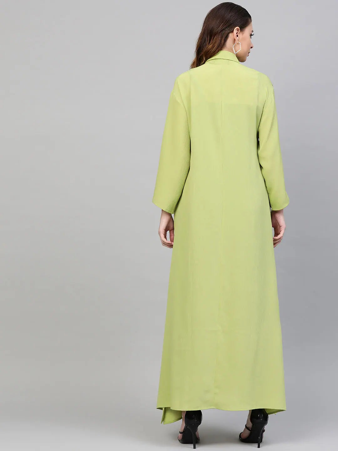 Green Longline Shrug | Trendy Women's Jackets & Outerwear