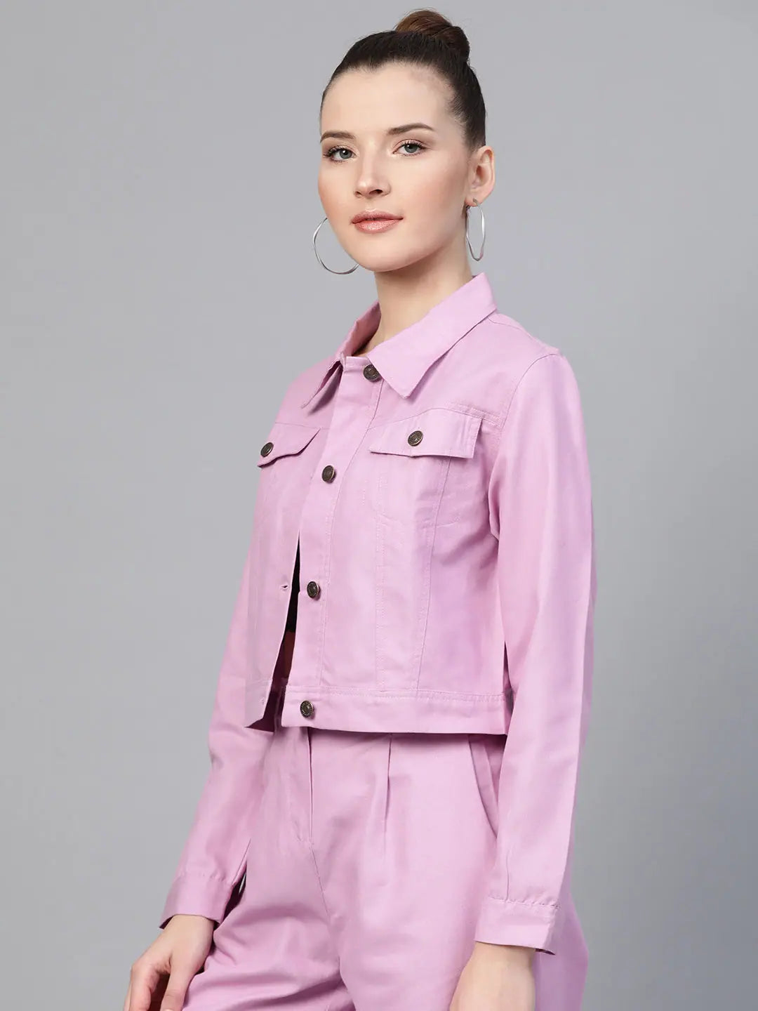 Purple Women's Jacket - Trendy Women's Fashion Outerwear