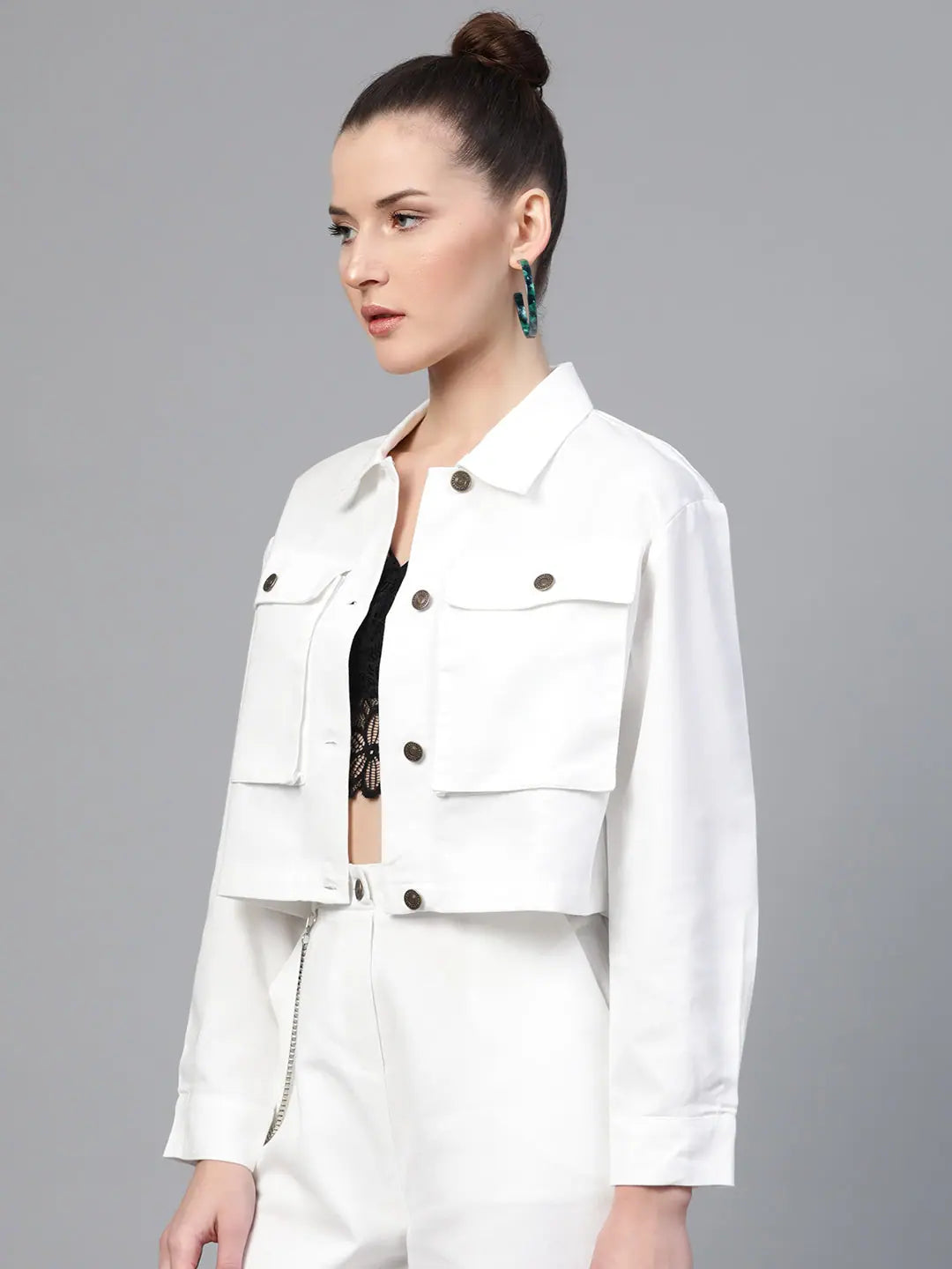 White Denim Jacket - Women's Fashion Jackets & Women's Outerwear