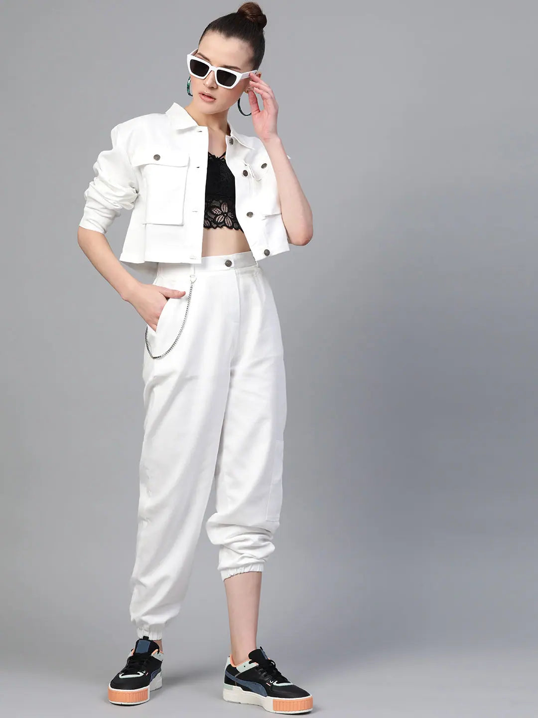 White Denim Jacket - Women's Fashion Jackets & Women's Outerwear