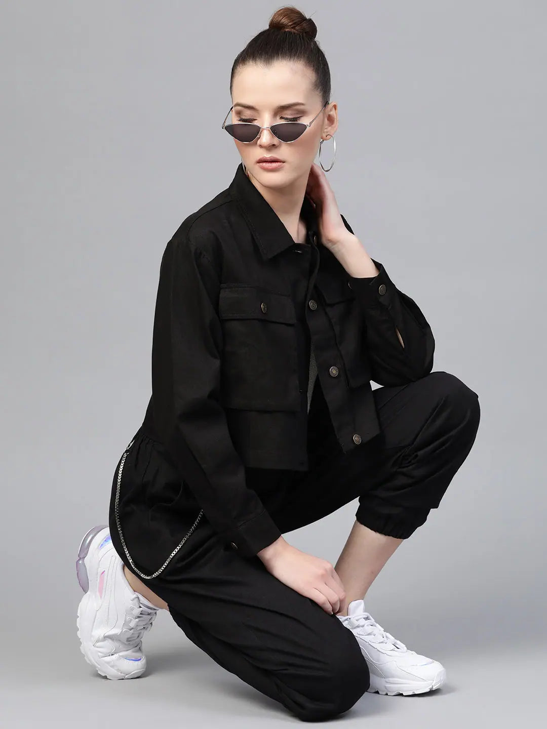 Black Denim Jacket - Trendy Women's Fashion Jackets & Outerwear - Style 1