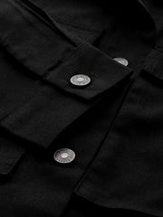 Women Solid Standard Black Jacket