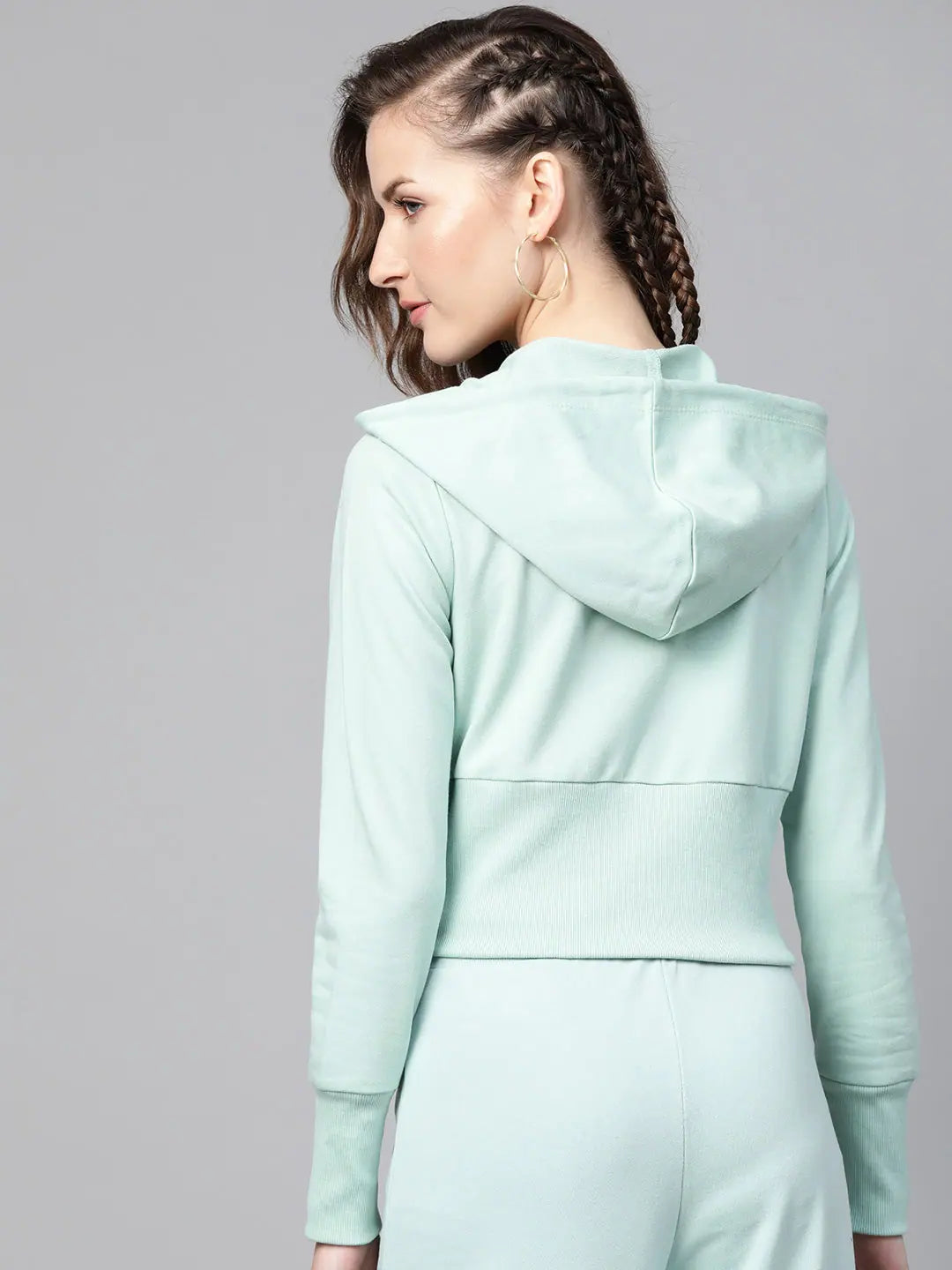 Sea Green Hooded Jacket - Women's Fashionable Outerwear