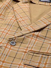 Women Printed Beige Full Sleeve Jacket