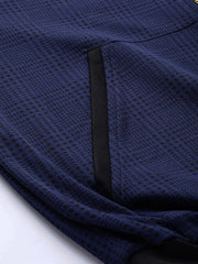 Women Printed Navy Round Neck Full Sleeve Jacket