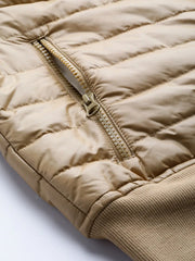 Women Solid Beige Full Sleeve Jacket