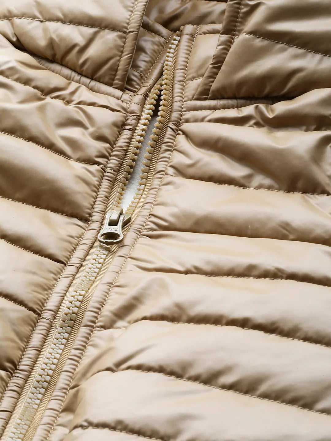 Beige Hooded Bomber Jacket | Women's Winter Coats & Outerwear