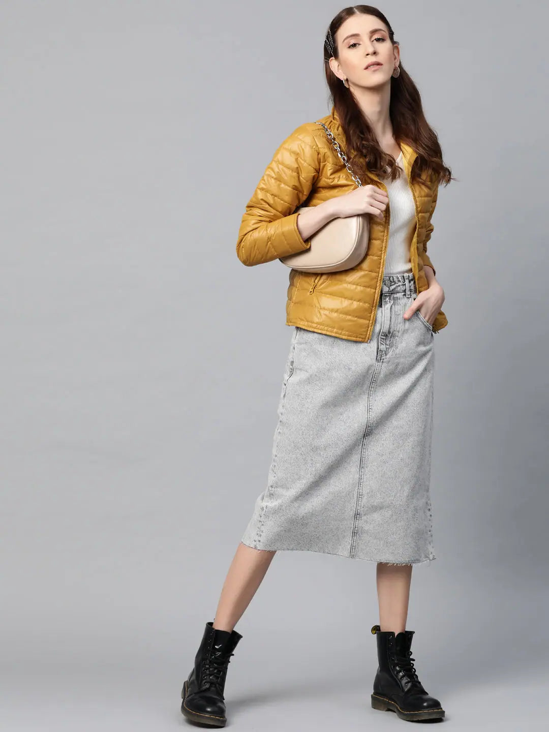 Mustard Puffer Jacket - Women's Fashion Jacket & Winter Coat