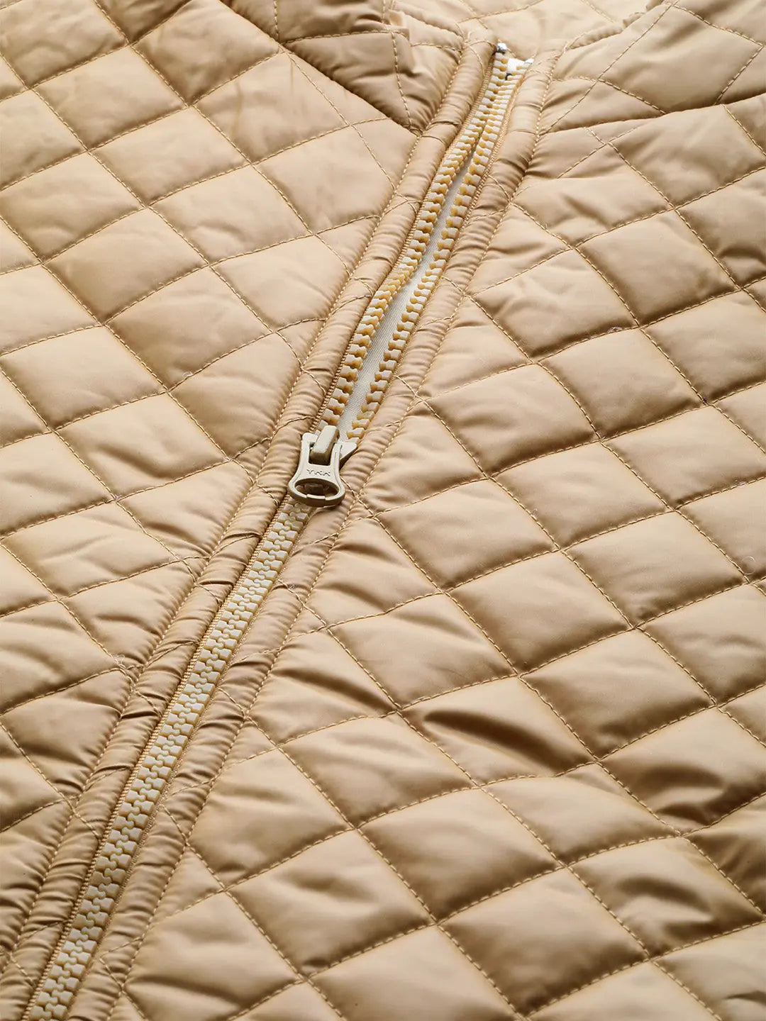 Beige Sleeveless Puffer Jacket | Women's Fashion Jackets
