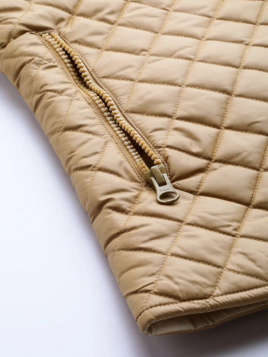 Beige Sleeveless Puffer Jacket | Women's Fashion Jackets