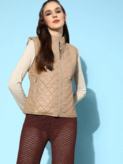 Women Solid Standard Khaki Jacket