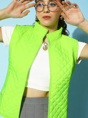 Women Solid Standard Green Jacket