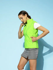 Women Solid Standard Green Jacket