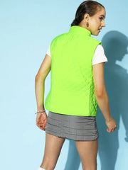 Women Solid Standard Green Jacket