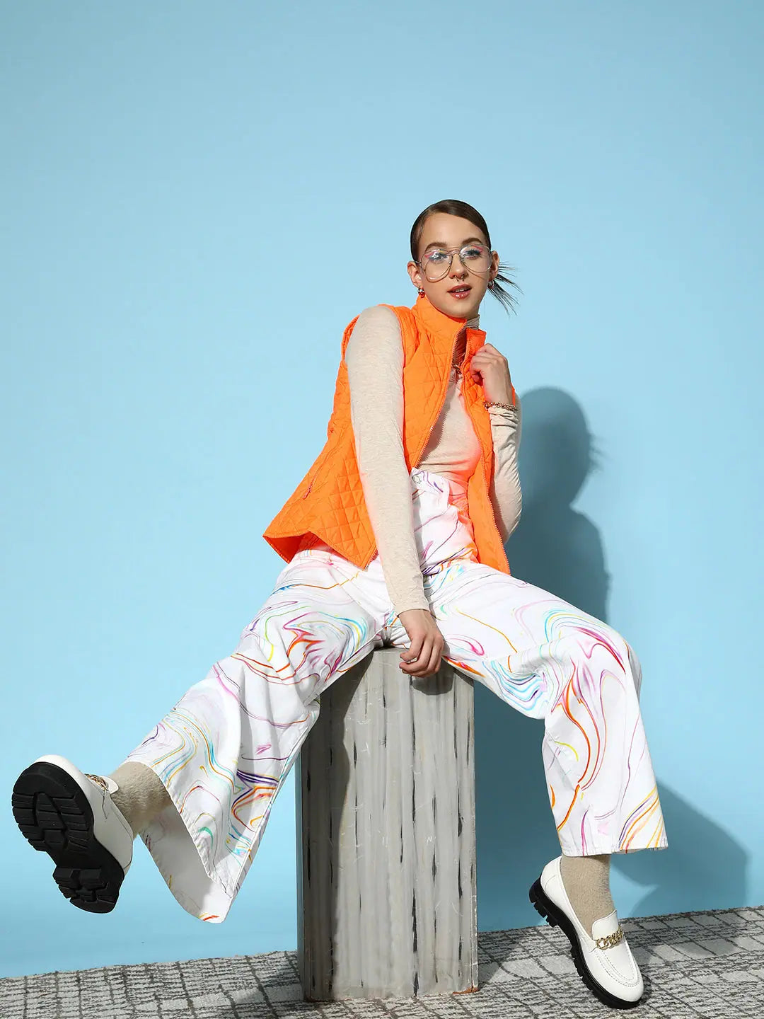 Neon Orange Puffer Jacket - Trendy Women's Outerwear & Coats