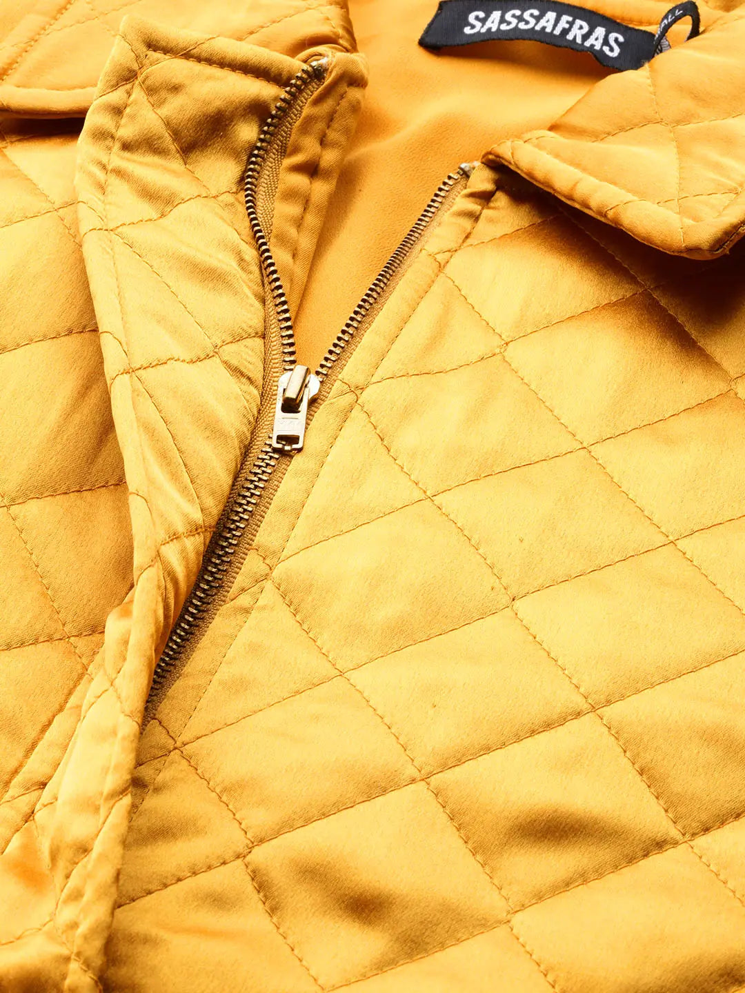 Mustard Satin Jacket - Women's Winter Coat & Fashion Jacket