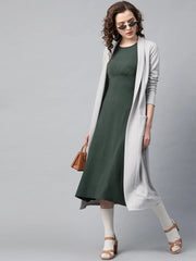 Women Solid Grey Full Sleeve Jacket