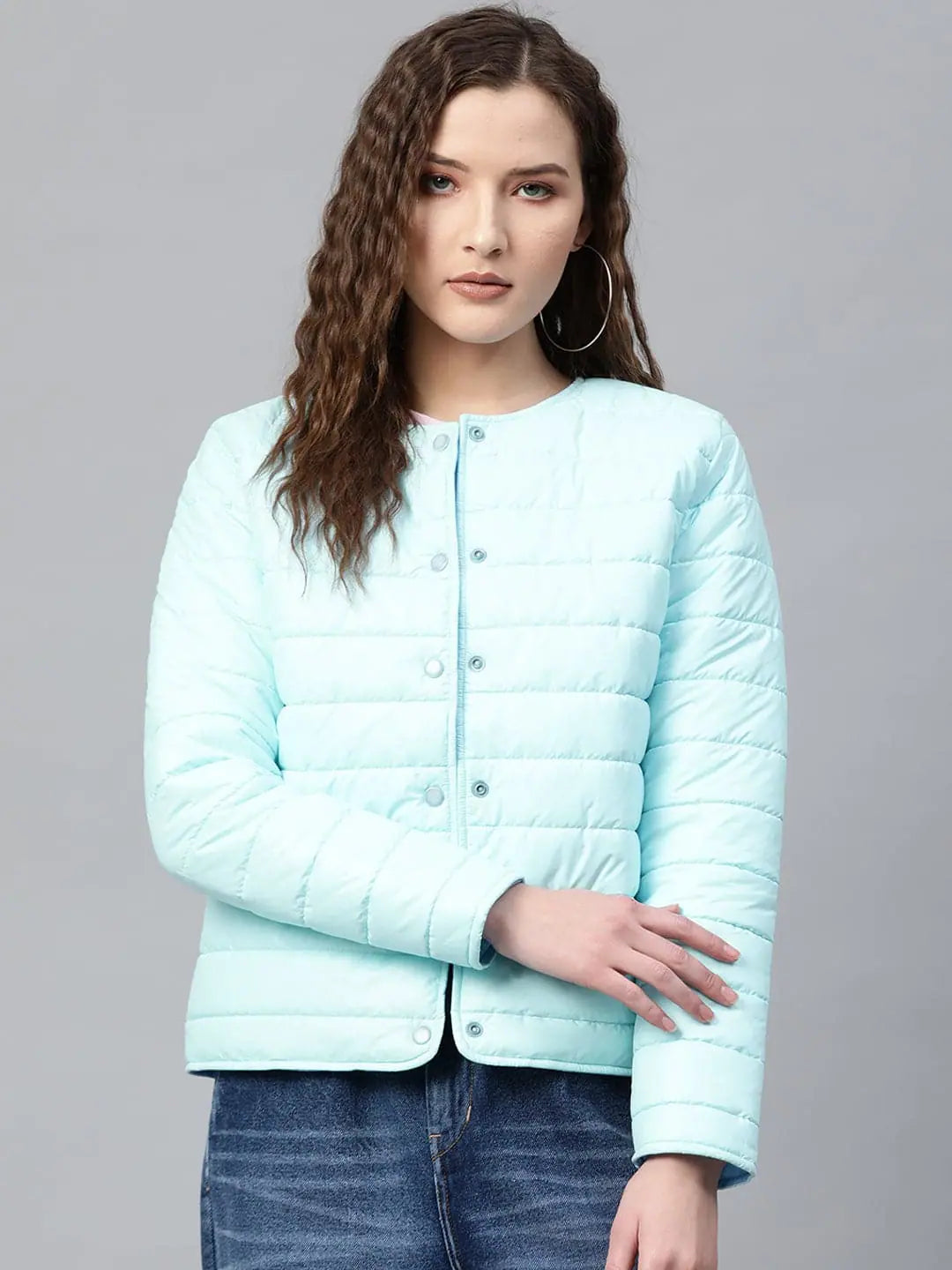 Blue Quilted Jacket - Stylish Women's Outerwear and Jackets