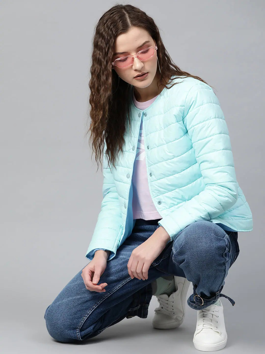 Blue Quilted Jacket - Stylish Women's Outerwear and Jackets