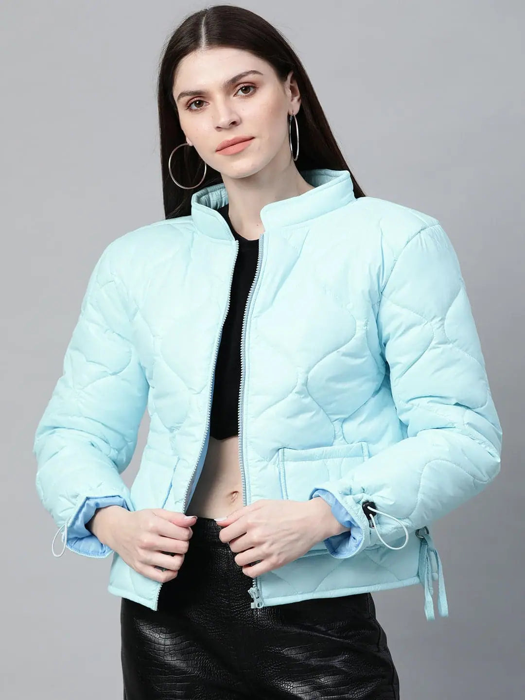 Blue Women's Winter Coats - Stylish Puffer Jacket | Outerwear