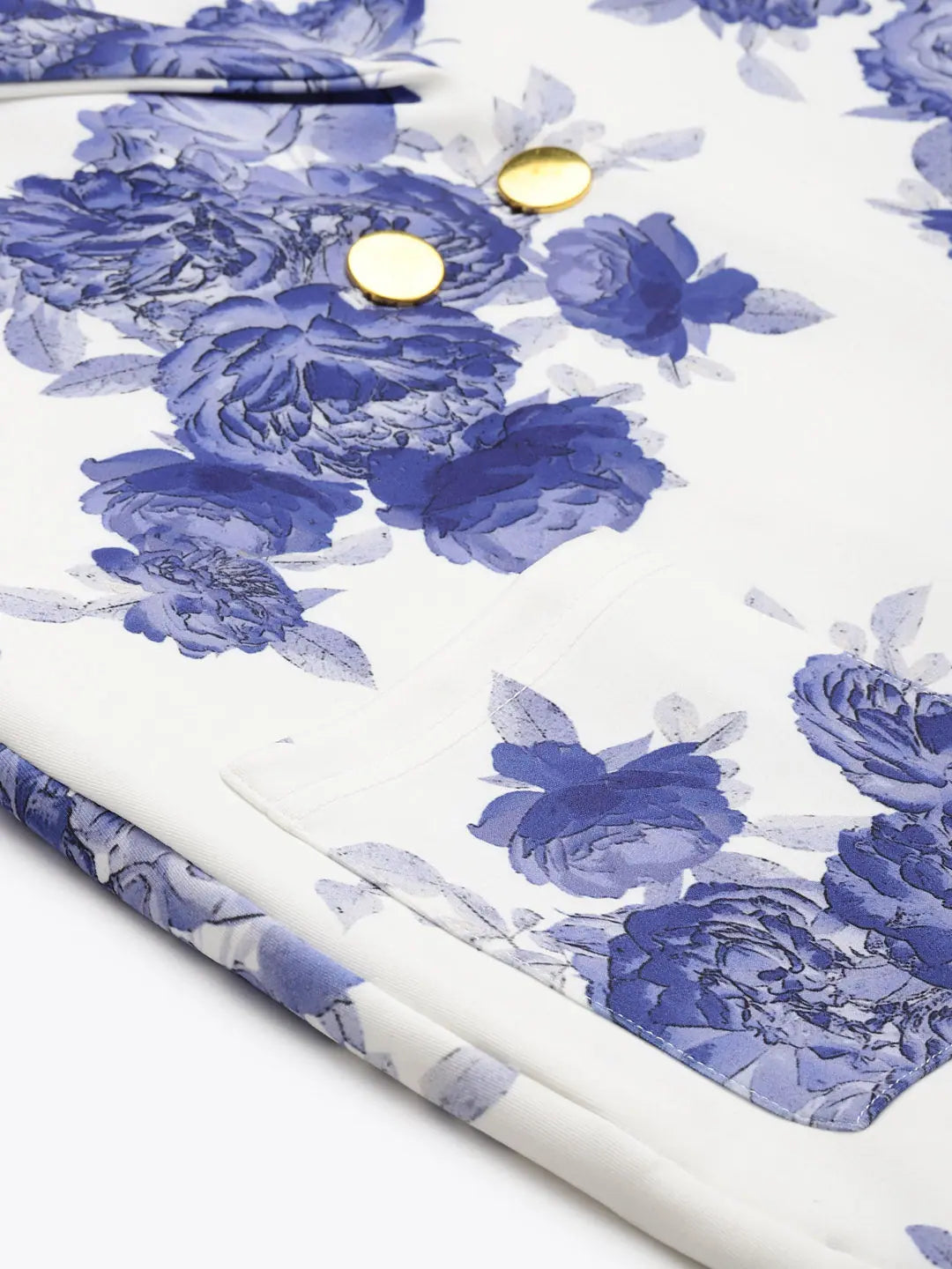 White Printed Sleeveless Jacket - Trendy Jackets for Women
